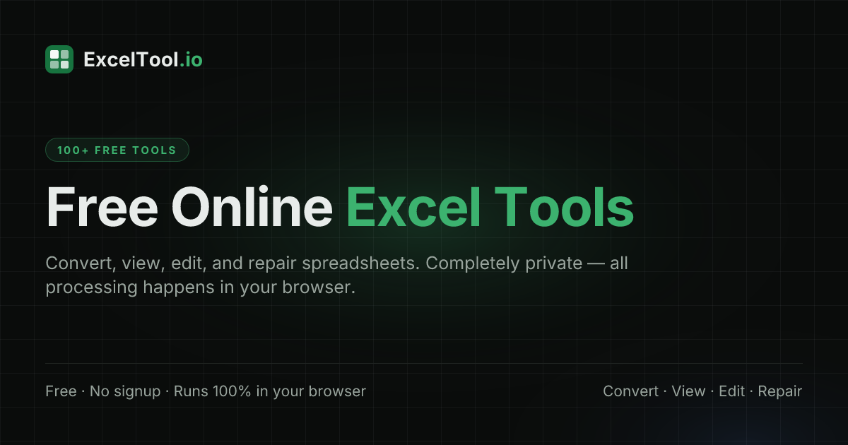 www.exceltool.io image